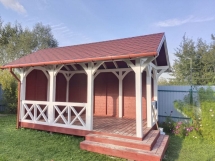 Прямоугольная беседка ГОСТЕВОЙ ДОМ Прямоугольная беседка ГОСТЕВОЙ ДОМ