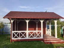 Прямоугольная беседка ГОСТЕВОЙ ДОМ Прямоугольная беседка ГОСТЕВОЙ ДОМ