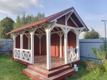 Прямоугольная беседка ГОСТЕВОЙ ДОМ Прямоугольная беседка ГОСТЕВОЙ ДОМ