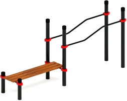 Воркаут ЛОВ 108 красный ВТ 102.23-01, фото 1