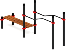 Воркаут ЛОВ 108 красный ВТ 102.23-01, фото 4