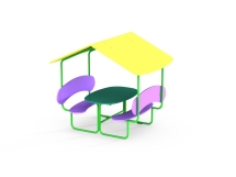 МФ 2.031 Столик со скамейками и навесом