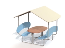 МФ 2.031 Столик со скамейками и навесом