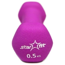 Гантель неопреновая DB-201 0,5 кг, розовая