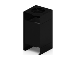 Урна парковая с пепельницей (черная) (под анкера) Порядок, фото 2 Урна парковая с пепельницей (черная) (под анкера) Порядок, фото 2