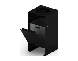 Урна парковая с пепельницей (черная) (под анкера) Порядок, фото 3 Урна парковая с пепельницей (черная) (под анкера) Порядок, фото 3