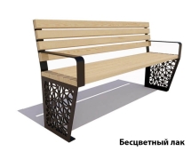Парковая скамейка Сколково, Лиственница 1,5 м Парковая скамейка Сколково, Лиственница 1,5 м