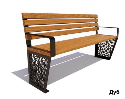 Парковая скамейка Сколково, Лиственница 1,5 м, фото 5