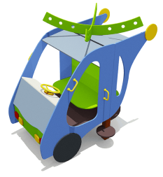 Игровой макет мини Вертолётик ВСТ 5629 для детской площадки, фото 4