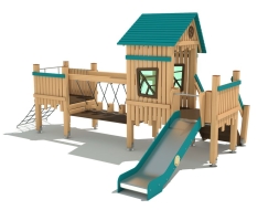 Игровой комплекс ДГ-36 от 3 лет для детской площадки Лиственница Игровой комплекс ДГ-36 от 3 лет для детской площадки Лиственница