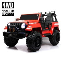 Электромобиль Jeep Wrangler S606 4WD красный