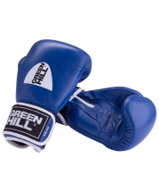 Перчатки боксерские GYM BGG-2018, 10oz, кожа, синие Перчатки боксерские GYM BGG-2018, 10oz, кожа, синие