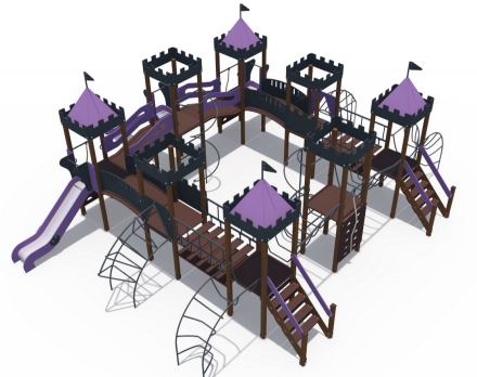 Детский игровой комплекс Сити с тремя горками, фото 6