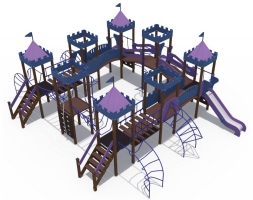 Детский игровой комплекс Сити с тремя горками, фото 5