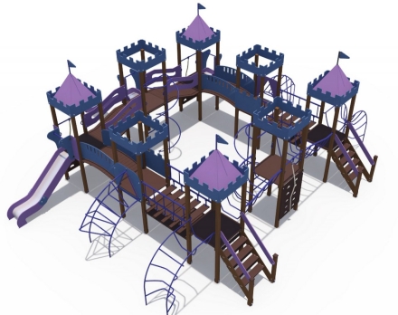 Детский игровой комплекс Сити с тремя горками, фото 2