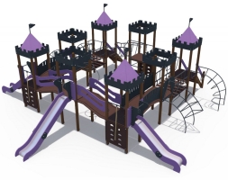 Детский игровой комплекс Сити с тремя горками, фото 1