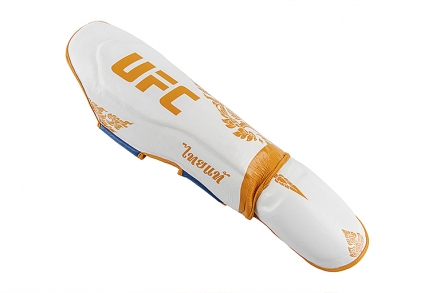(UFC Premium True Thai Защита голени, цвет белый/голубой, размер M), фото 11