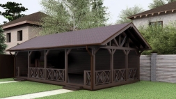 Летняя кухня БАНКЕТ с барбекю, фото 1