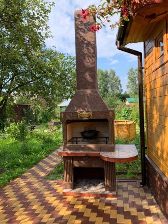 Печь № 8 — Печь барбекю с большой топкой и круглым столом, фото 8