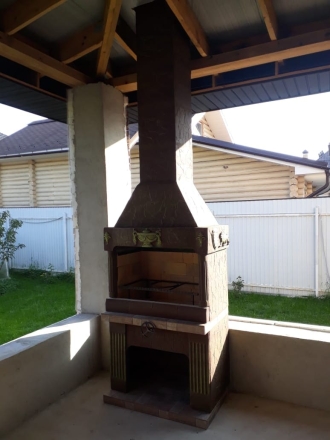 Печь № 8 — Печь барбекю с большой топкой и круглым столом, фото 6