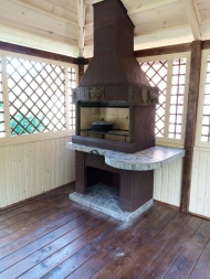 Печь № 8 — Печь барбекю с большой топкой и круглым столом, фото 9