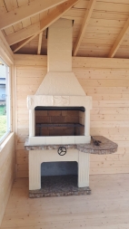 Печь № 8 — Печь барбекю с большой топкой и круглым столом, фото 3