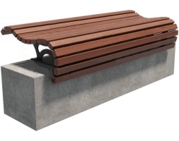 Скамейка без спинки TORUDA 024 1 м.п. Настил с бетоном, фото 1