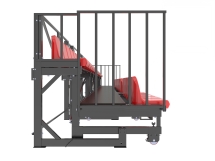 Трибуна телескопическая ОЛИМП СИТИ 2-х рядная на 44 места Трибуна телескопическая ОЛИМП СИТИ 2-х рядная на 44 места