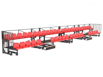 Трибуна телескопическая ОЛИМП СИТИ 2-х рядная на 44 места, фото 1