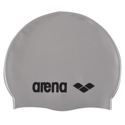 Шапочка для плавания &quot;ARENA Classic Silicone Jr&quot;, детская, серебристый, силикон, фото 1