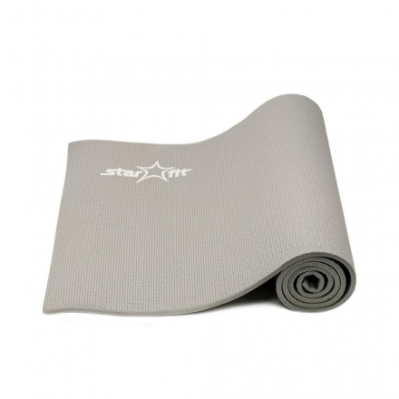 Коврик для йоги FM-101 PVC 173x61x1,0 см, серый, фото 3