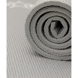 Коврик для йоги FM-101 PVC 173x61x1,0 см, серый, фото 5