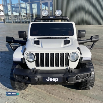 Электромобиль Jeep Rubicon 4WD белый, фото 6