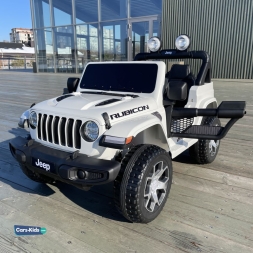 Электромобиль Jeep Rubicon 4WD белый, фото 5