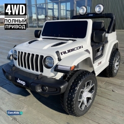 Электромобиль Jeep Rubicon 4WD белый, фото 1