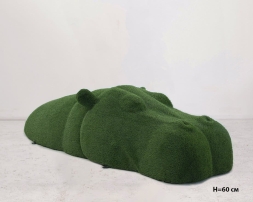 Топиари Бегемот в воде, h=45см - газон Есо, фото 7