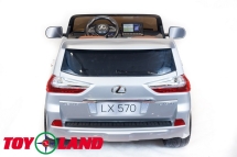 Двухместный 4х4 электромобиль Lexus LX570 с пультом 4WD (Серебристый) BK - F570