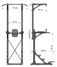 Стойка "турник+брусья" Leco-IT Pro+