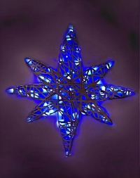 Световая фигура Светящаяся звезда Рождественская плоская односторонняя 0,8 м