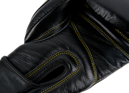 (UFC Премиальные тренировочные перчатки на липучке чёрные - 14 Oz), фото 4