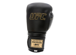 (UFC Премиальные тренировочные перчатки на липучке чёрные - 14 Oz), фото 6