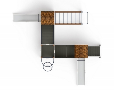 Детская игровая площадка Городок Эко ДИК 2.01.3.01-02 H=1200, фото 4