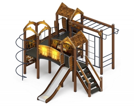 Детская игровая площадка Городок Эко ДИК 2.01.3.01-02 H=1200, фото 3