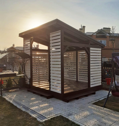 Прямоугольная беседка ЛИНИЯ, фото 1