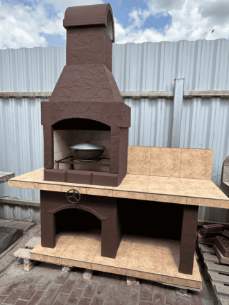 Печь № 9 — Печь барбекю с рабочим столом (или мойкой), фото 2