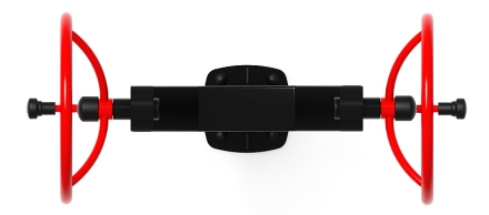 Рули (положение стоя) красный - Уличный тренажер - СТ 105-11, фото 5