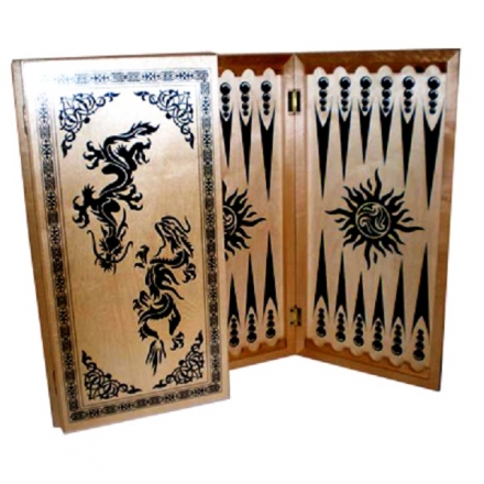 Нарды большие 600х300мм, с деревянными фишками, фото 1