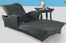 Лежак "Скайлайн" чёрный Лежак "Скайлайн" чёрный