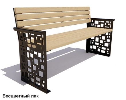 Скамейка уличная Барселона, Лиственница 0,6 м, фото 2