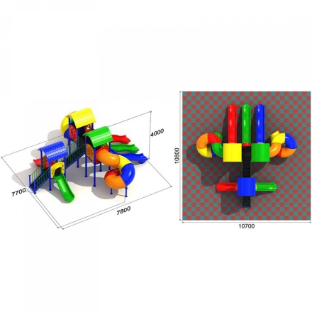 Детская игровая площадка Семицветик 2.1, фото 3
